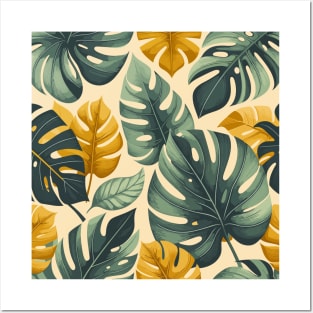 Monstera Tropical Leaves Posters and Art